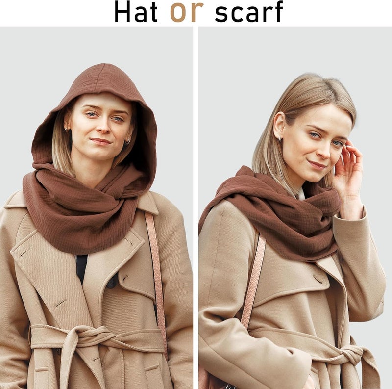 CosInStyle Women Men Fashion Pullover Scarf Hooded Scarf | Multifunctional Medieval Linen Cotton Cowl Hood Vintage Goth Cape Costume - Image 4